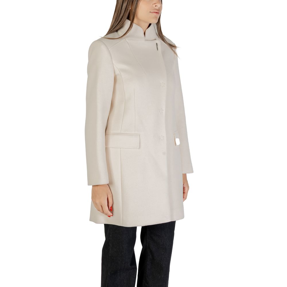 Liu Jo TS.ELEGANCE MF5119 J4873 Cream Polyester Coat