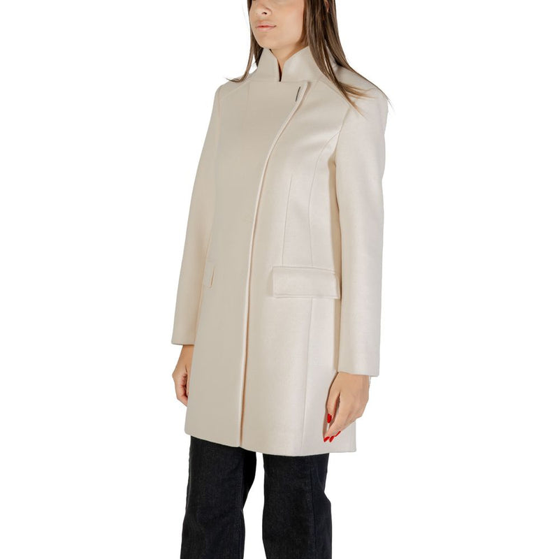 Liu Jo TS.ELEGANCE MF5119 J4873 Cream Polyester Coat