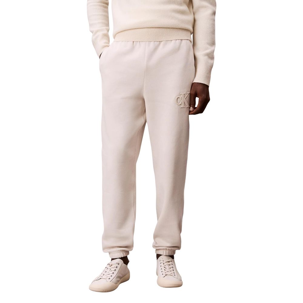 Calvin Klein Jeans Beige Katoenen Joggingbroek