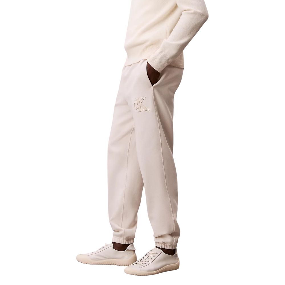 Calvin Klein Jeans Beige Katoenen Joggingbroek