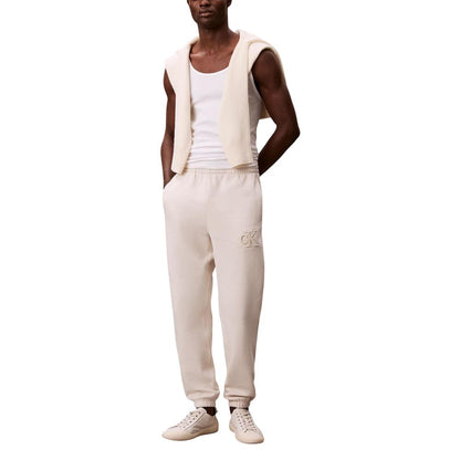 Calvin Klein Jeans Beige Katoenen Joggingbroek