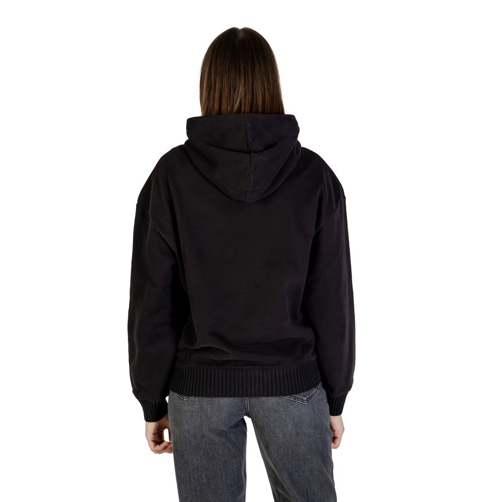 Calvin Klein Jeans Women's Black Cotton Hoodie - Stylish & Comfortable