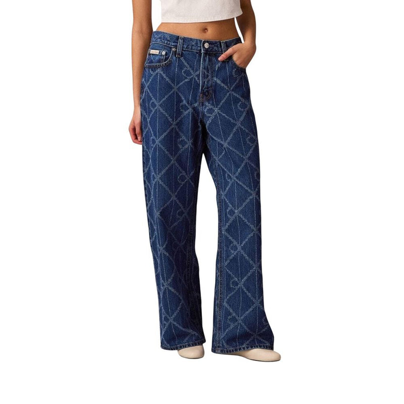 Calvin Klein Jeans Blue Cotton Boyfriend Jeans for Women