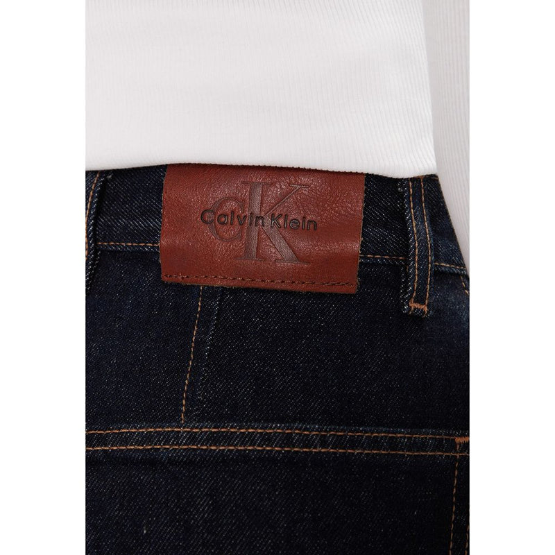 Calvin Klein Jeans Blue Cotton Mom Jeans - Stylish & Sustainable