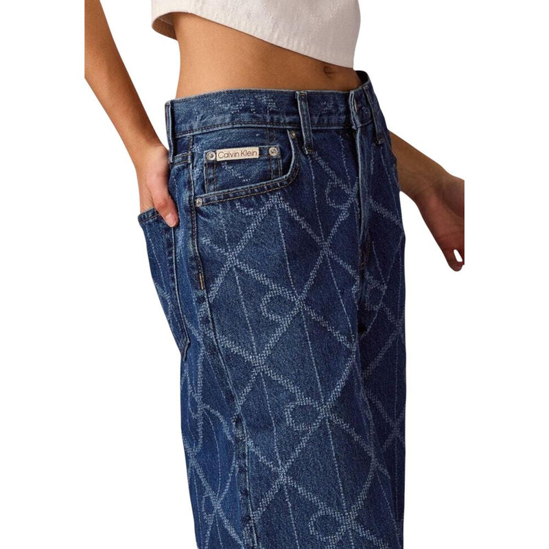 Calvin Klein Jeans Blue Cotton Boyfriend Jeans for Women