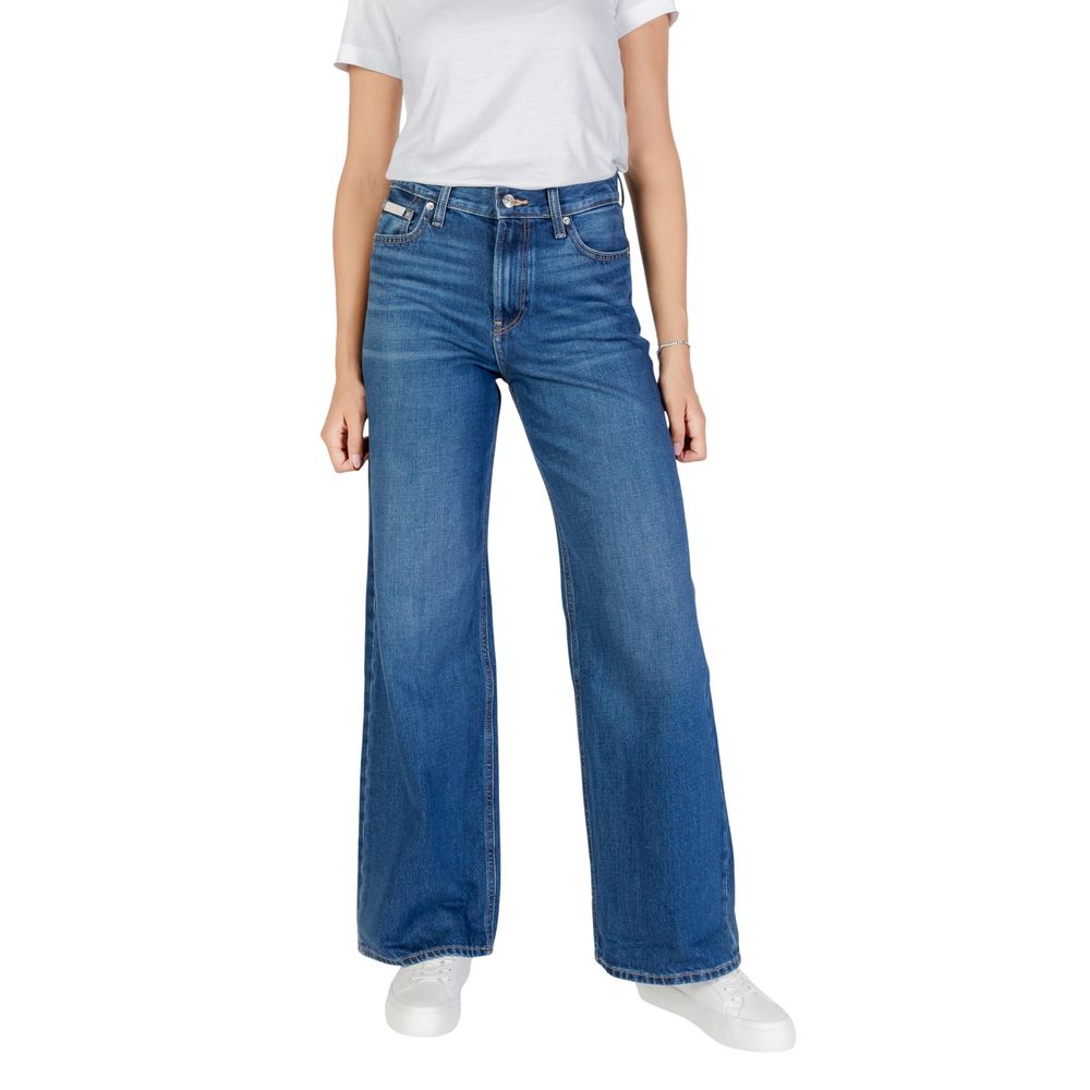 Calvin Klein Jeans Blue Cotton Boyfriend Jeans - Low Rise Style