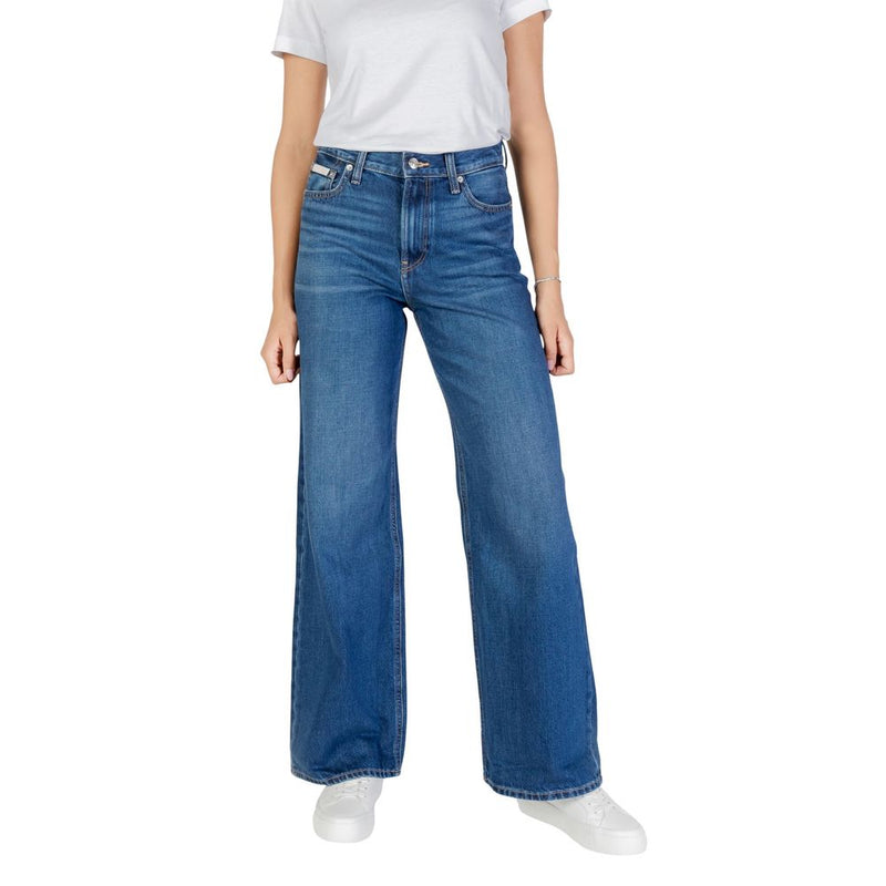 Calvin Klein Jeans Blue Cotton Boyfriend Jeans - Low Rise Style