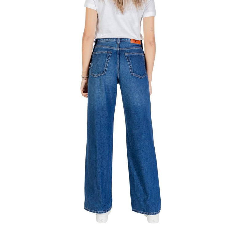 Calvin Klein Jeans Blue Cotton Boyfriend Jeans - Low Rise Style