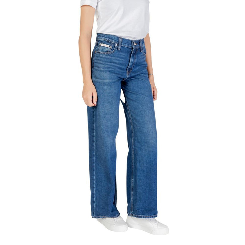 Calvin Klein Jeans Blue Cotton Boyfriend Jeans - Low Rise Style
