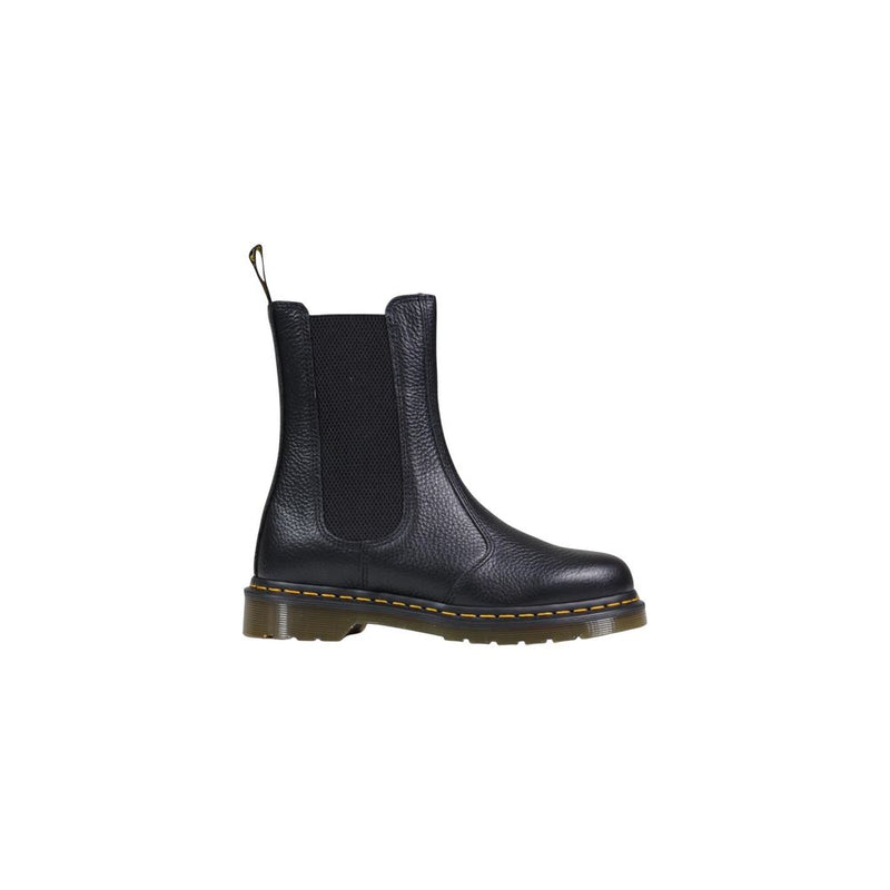 Dr. Martens 2976 Hi Milled Nappa Black Leather Ankle Boots