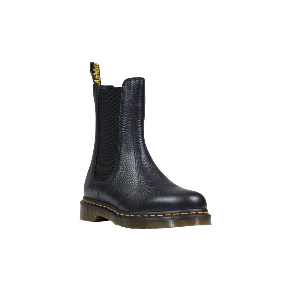 Dr. Martens 2976 Hi Milled Nappa Black Leather Ankle Boots