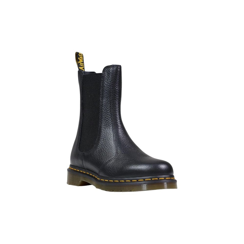 Dr. Martens 2976 Hi Milled Nappa Black Leather Ankle Boots
