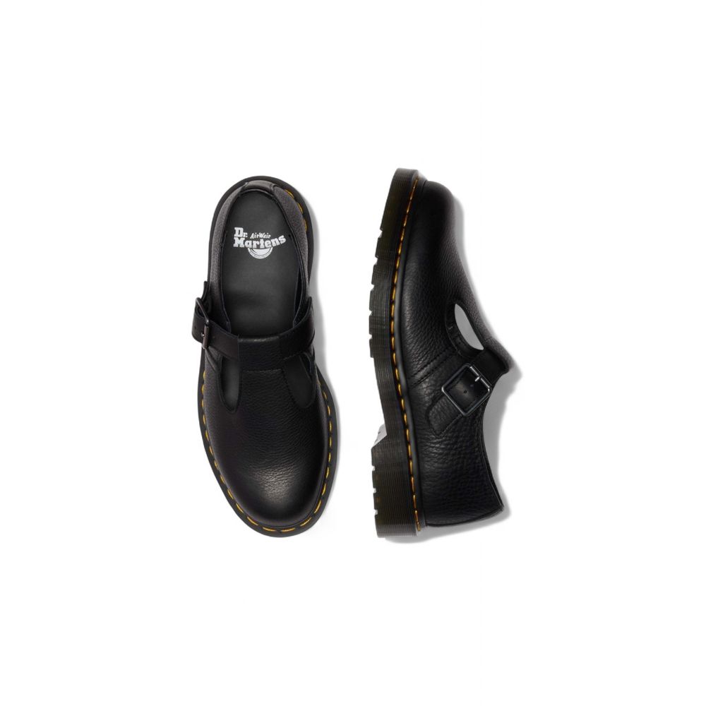 Dr. Martens Polley Black Leather Platform Pumps for Women