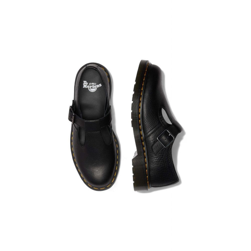 Dr. Martens Polley Black Leather Platform Pumps for Women