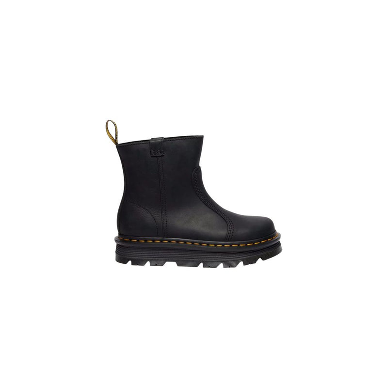 Dr. Martens Zebzag Rigger Black Leather Ankle Boots