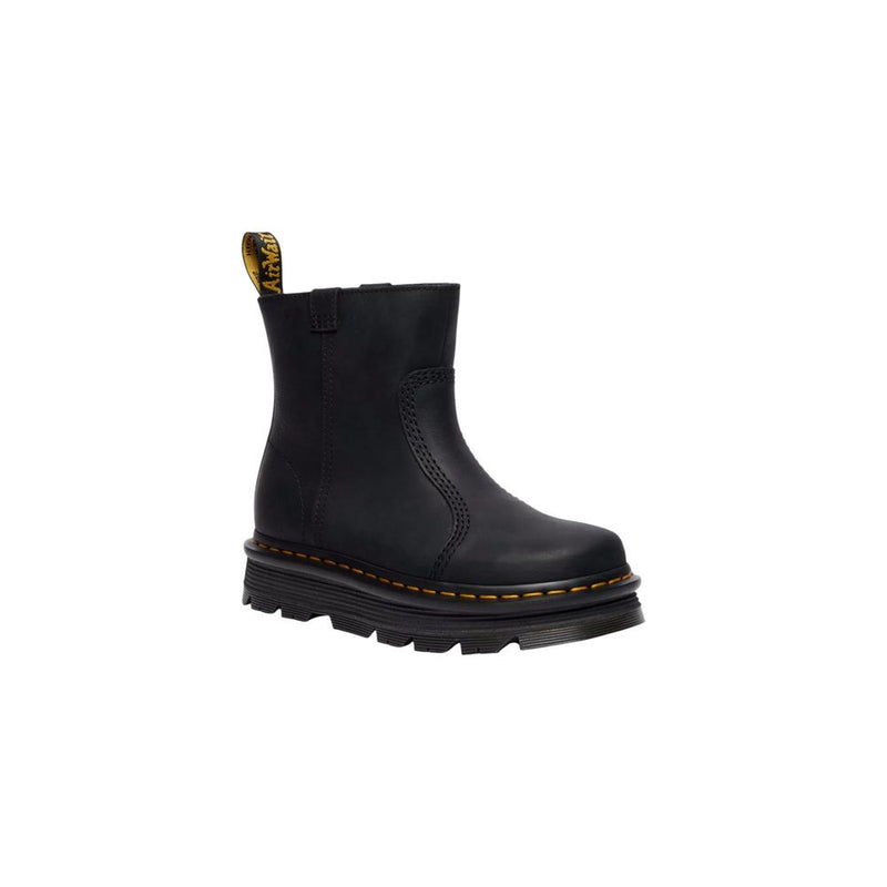 Dr. Martens Zebzag Rigger Black Leather Ankle Boots