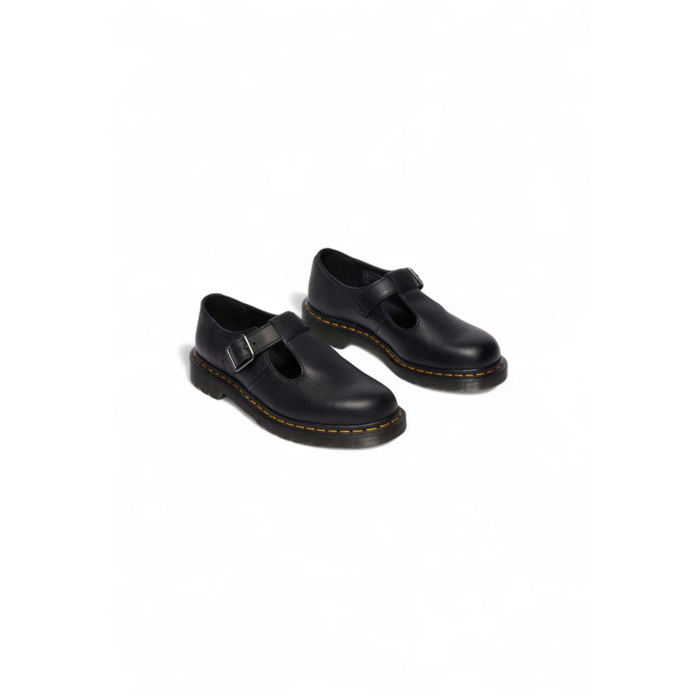 Dr. Martens Polley Black Leather Platform Pumps for Women