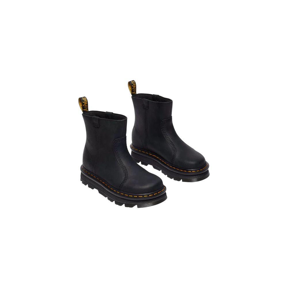 Dr. Martens Zebzag Rigger Black Leather Ankle Boots