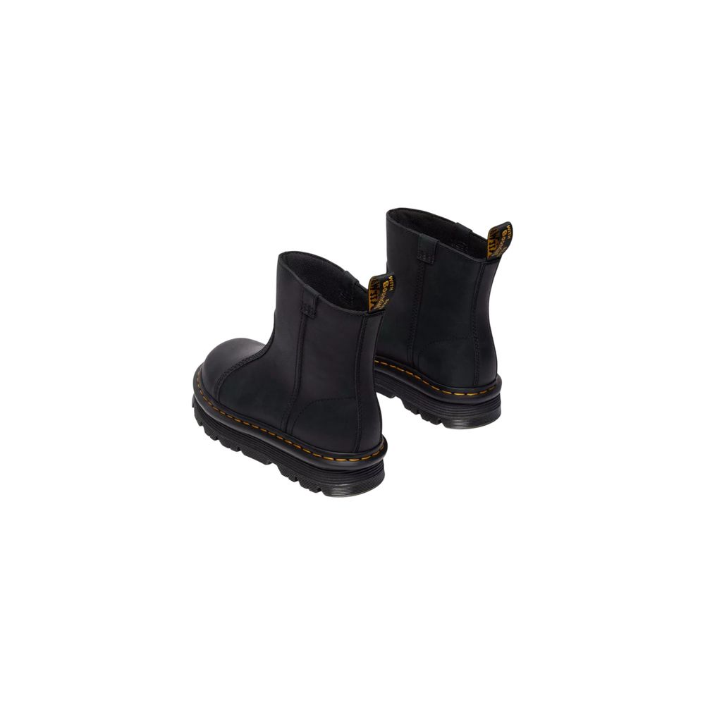 Dr. Martens Zebzag Rigger Black Leather Ankle Boots