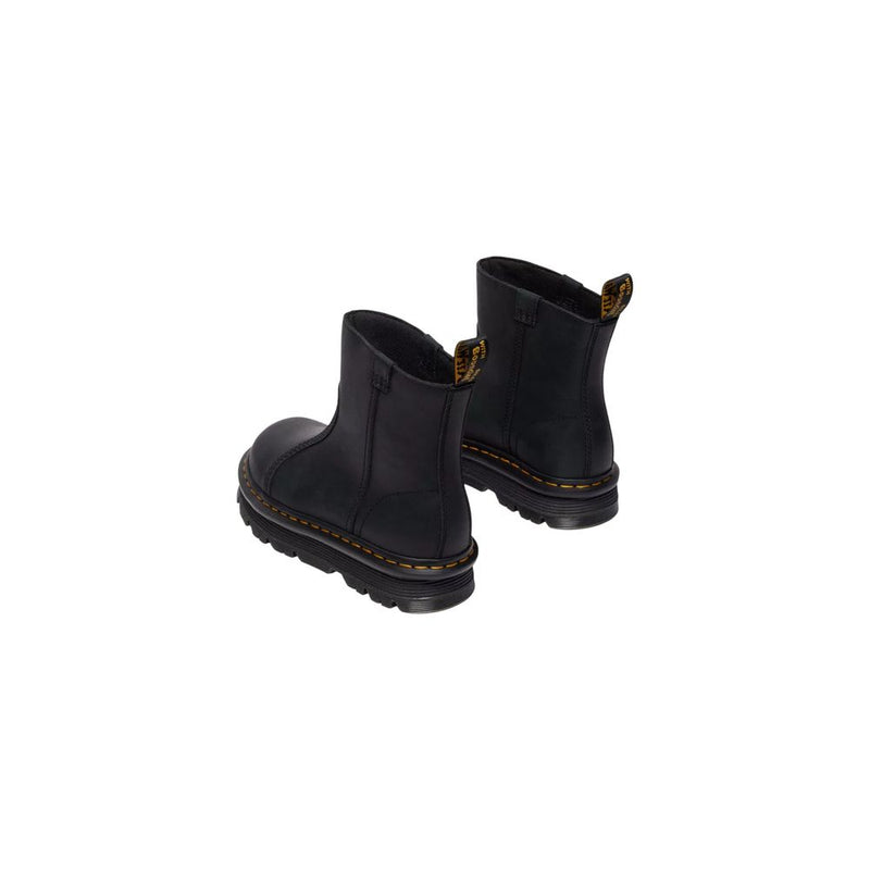Dr. Martens Zebzag Rigger Black Leather Ankle Boots