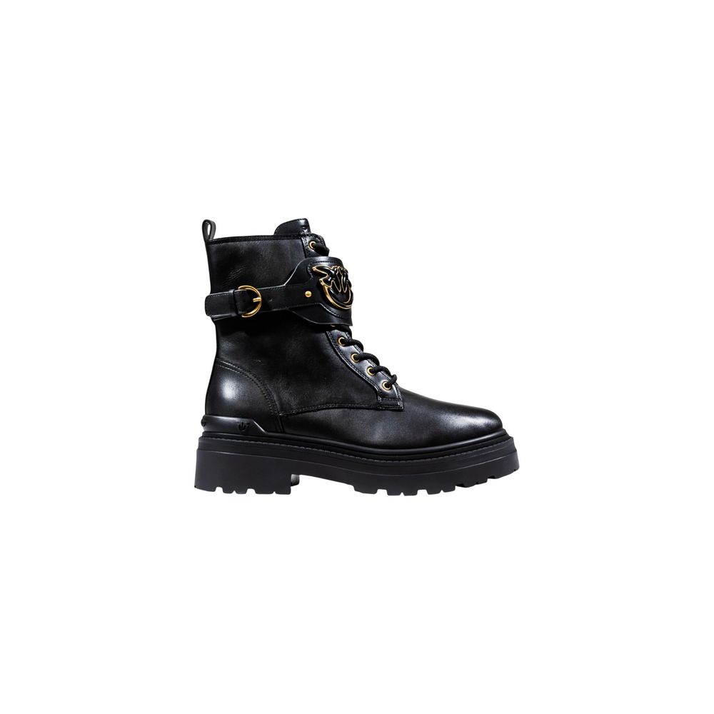 PINKO MIA 07 Black Leather Ankle Boots for Women