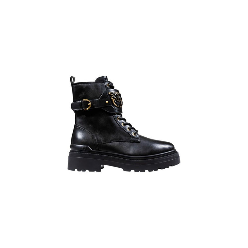 PINKO MIA 07 Black Leather Ankle Boots for Women
