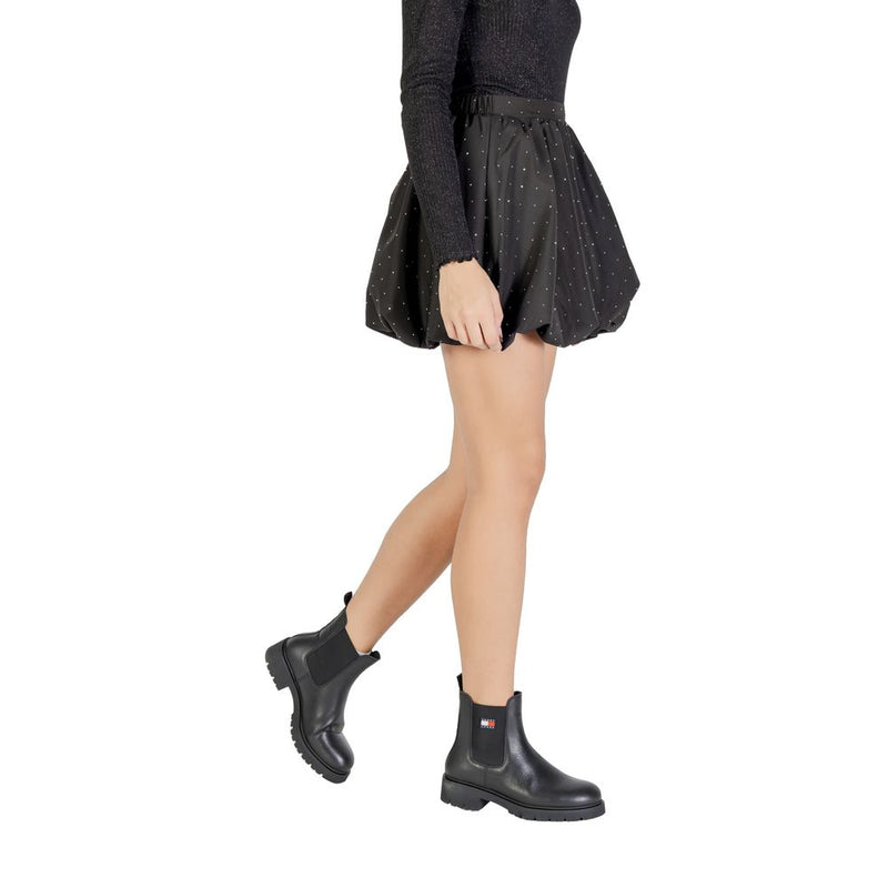 Jacqueline De Yong JDYSKYE Black Mini Skirt with Bubble Hem