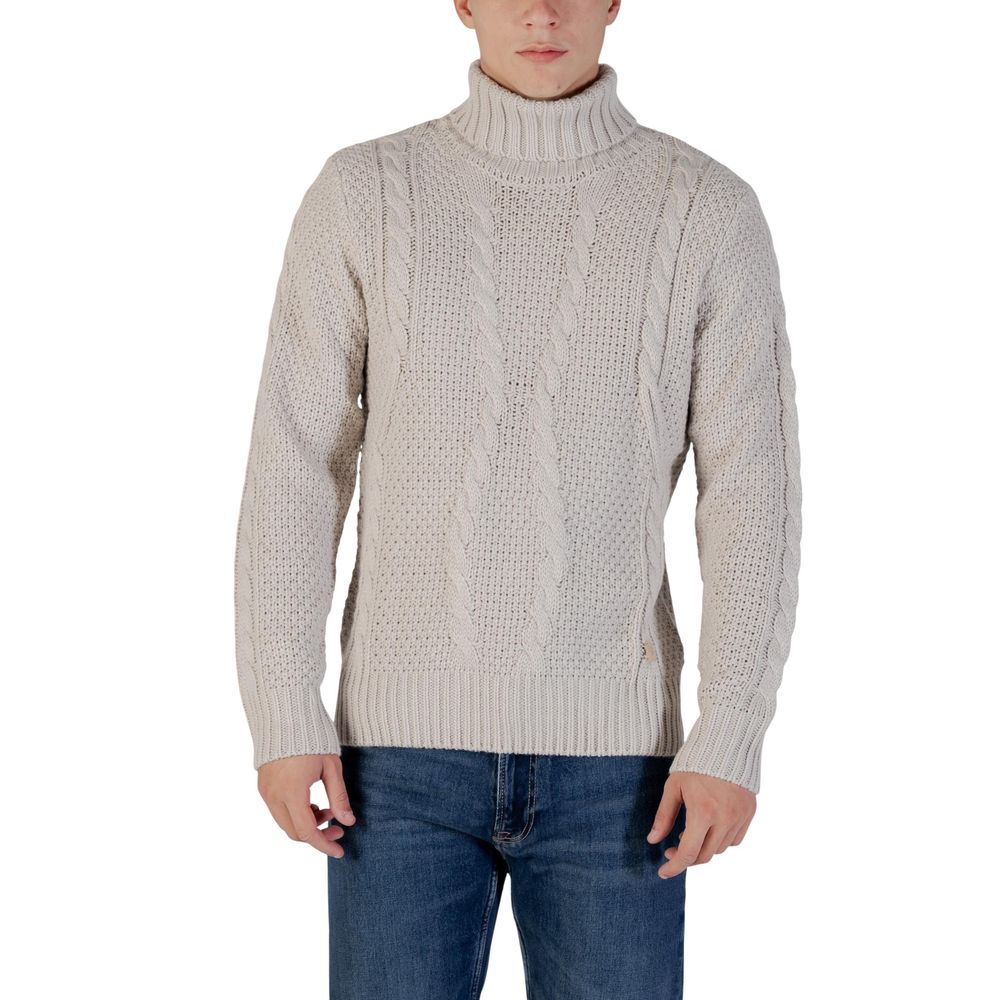 Gianni Lupo Gray Marabou Turtleneck for Men