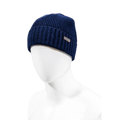 Barbour blauwe wollen pet (baseballpet)