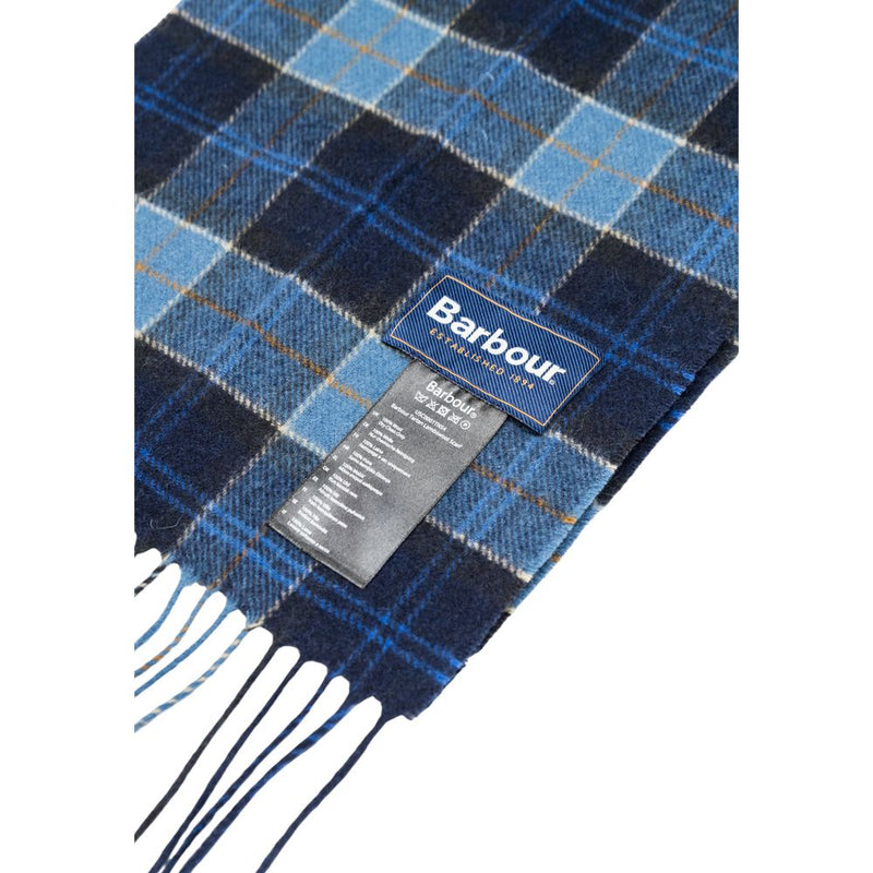 Barbour blauwe wollen sjaal