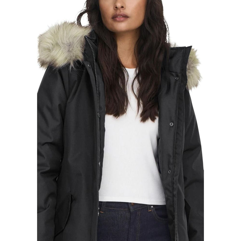 Only ONLNEWKATY PARKA LIFE OTW CC Women's Black Polyester Parka