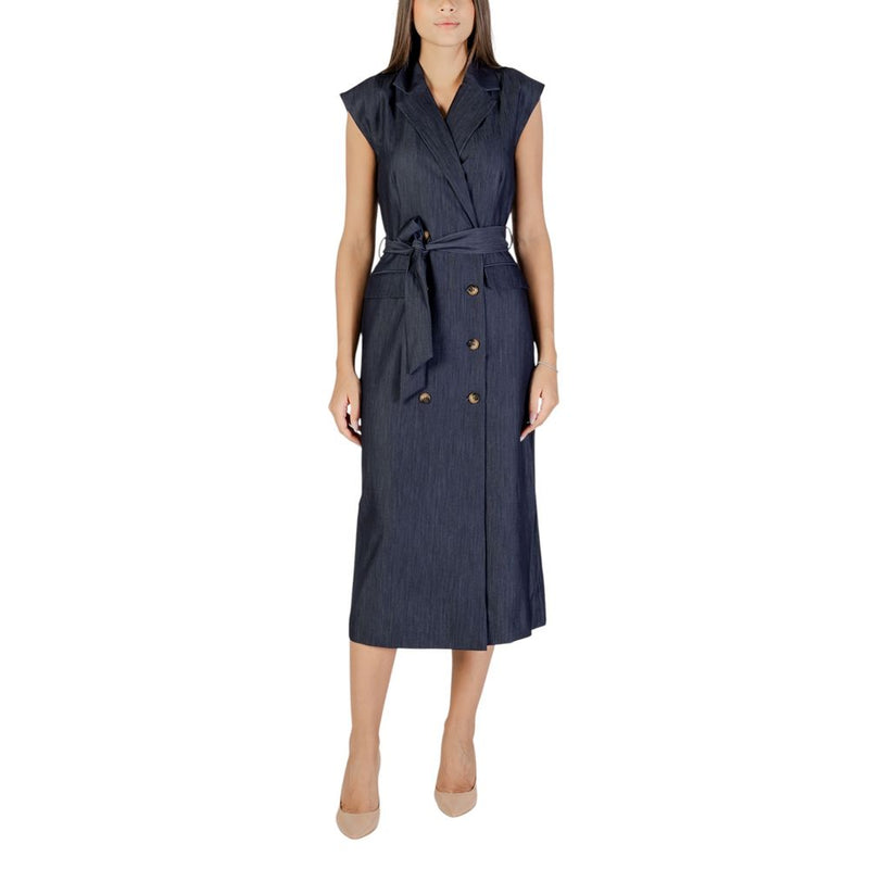 ICHI IHJUMI DR 20124606 Robe Longue Bleue pour Femme