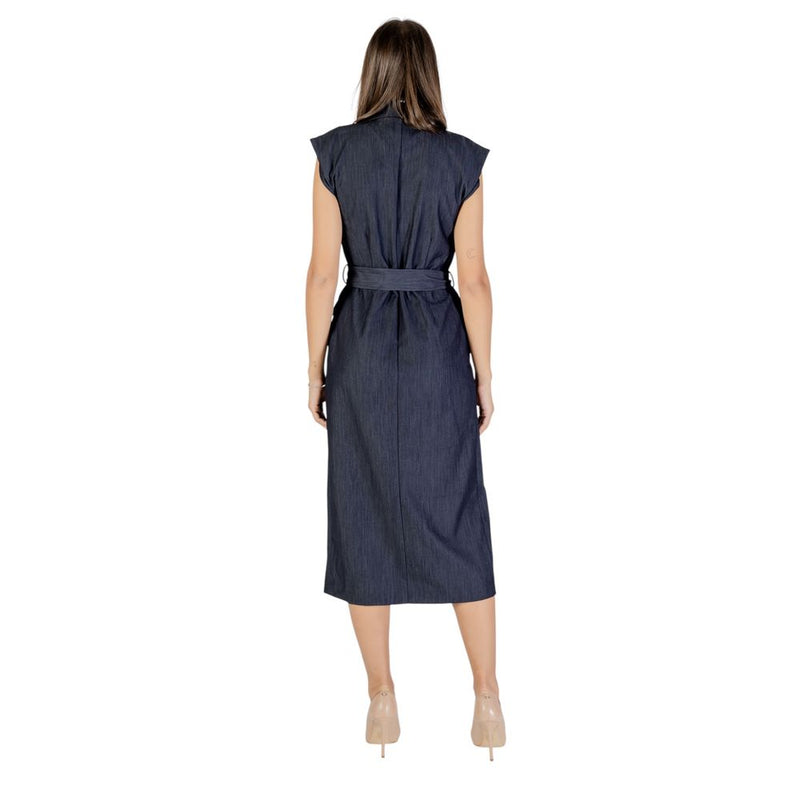 ICHI IHJUMI DR 20124606 Robe Longue Bleue pour Femme
