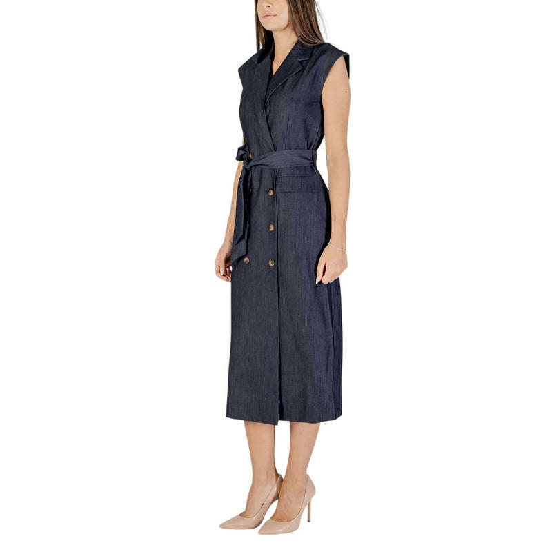 ICHI IHJUMI DR 20124606 Robe Longue Bleue pour Femme