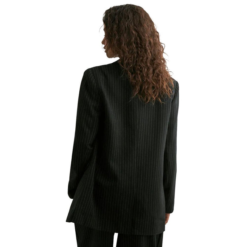 Only Black Recycled Polyester Blazer - ONLREINA L/S PINSTRIPE
