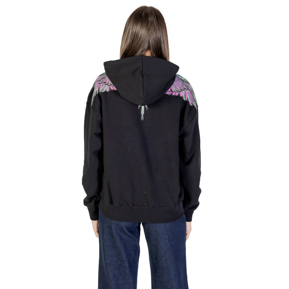 County of Milan Black Cotton Hoodie - Model 25ICM30002