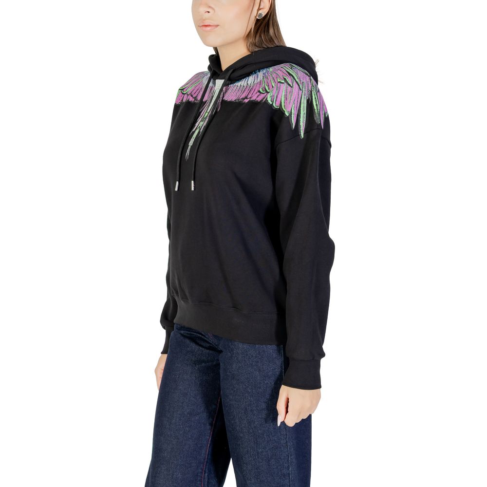 County of Milan Black Cotton Hoodie - Model 25ICM30002