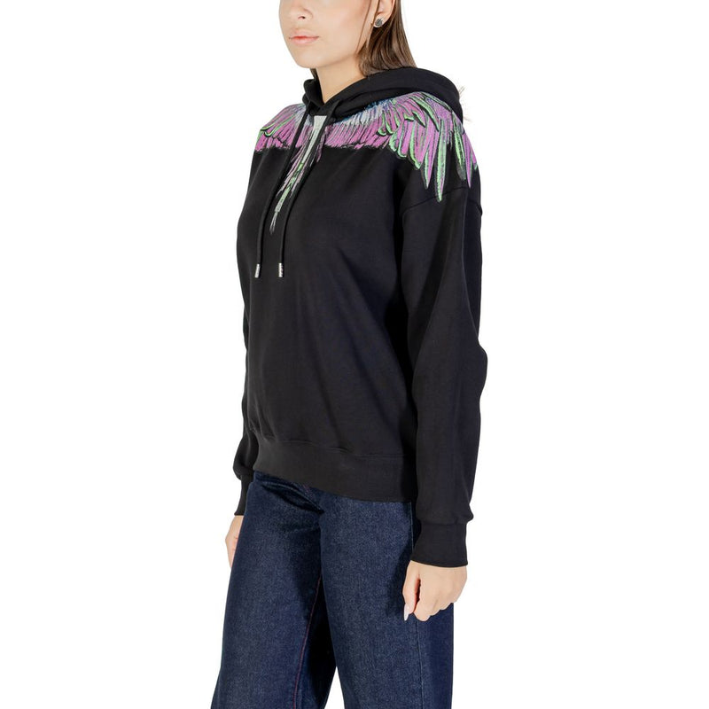 County of Milan Black Cotton Hoodie - Model 25ICM30002