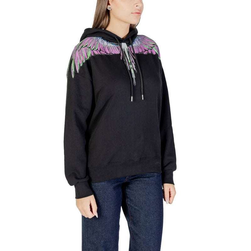 County of Milan Black Cotton Hoodie - Model 25ICM30002