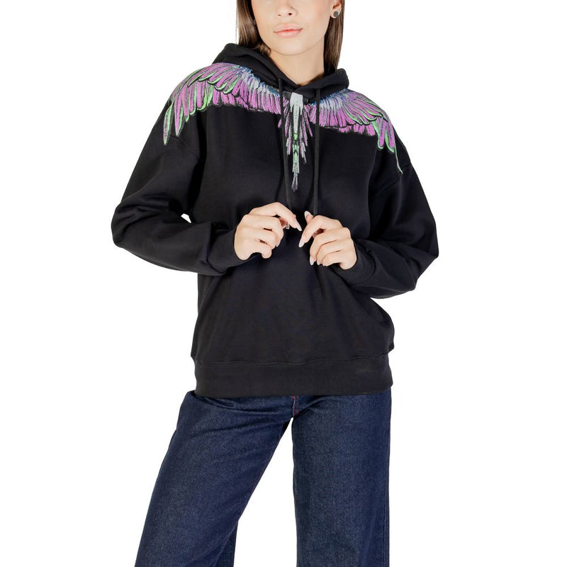 County of Milan Black Cotton Hoodie - Model 25ICM30002