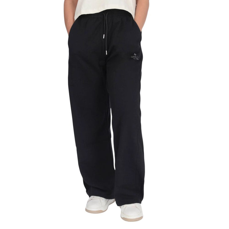 County of Milan Black Cotton Joggers Model 25ICM30031 for Women