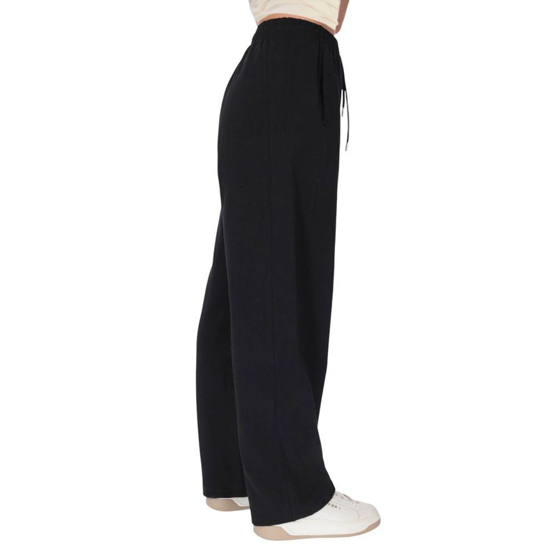 County of Milan Black Cotton Joggers Model 25ICM30031 for Women