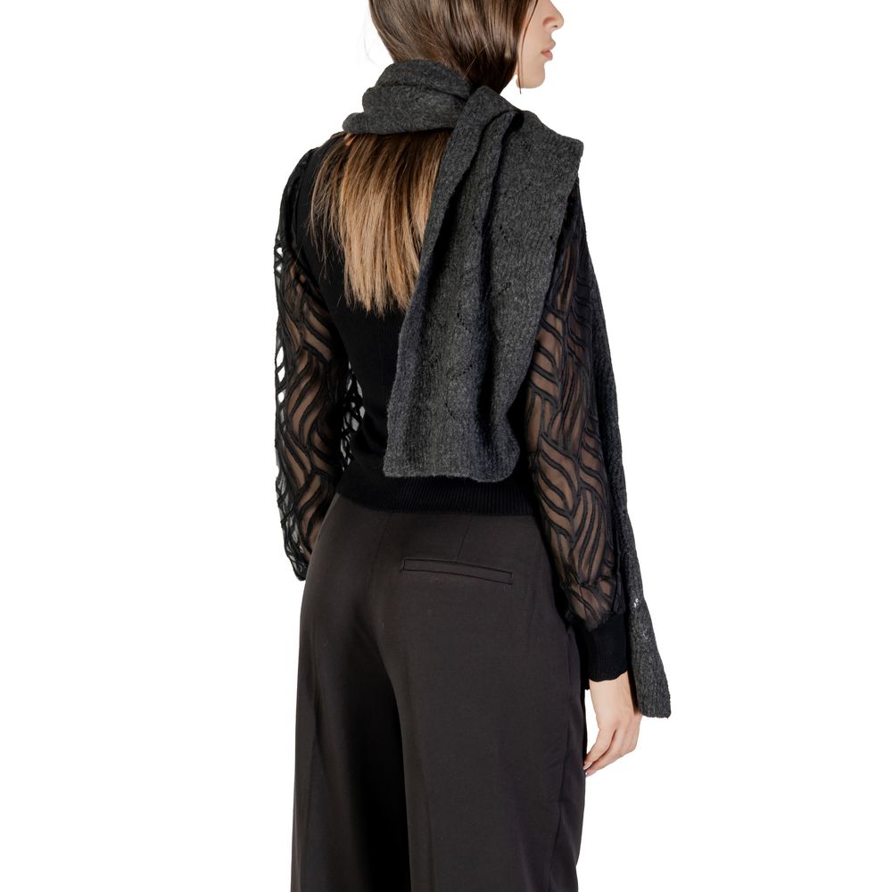 Only Gray Recycled Polyester Scarf - ONLAURORA STRUCTURED KNIT
