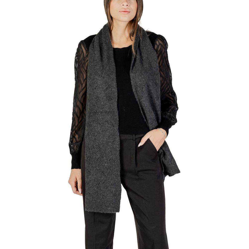 Only Gray Recycled Polyester Scarf - ONLAURORA STRUCTURED KNIT