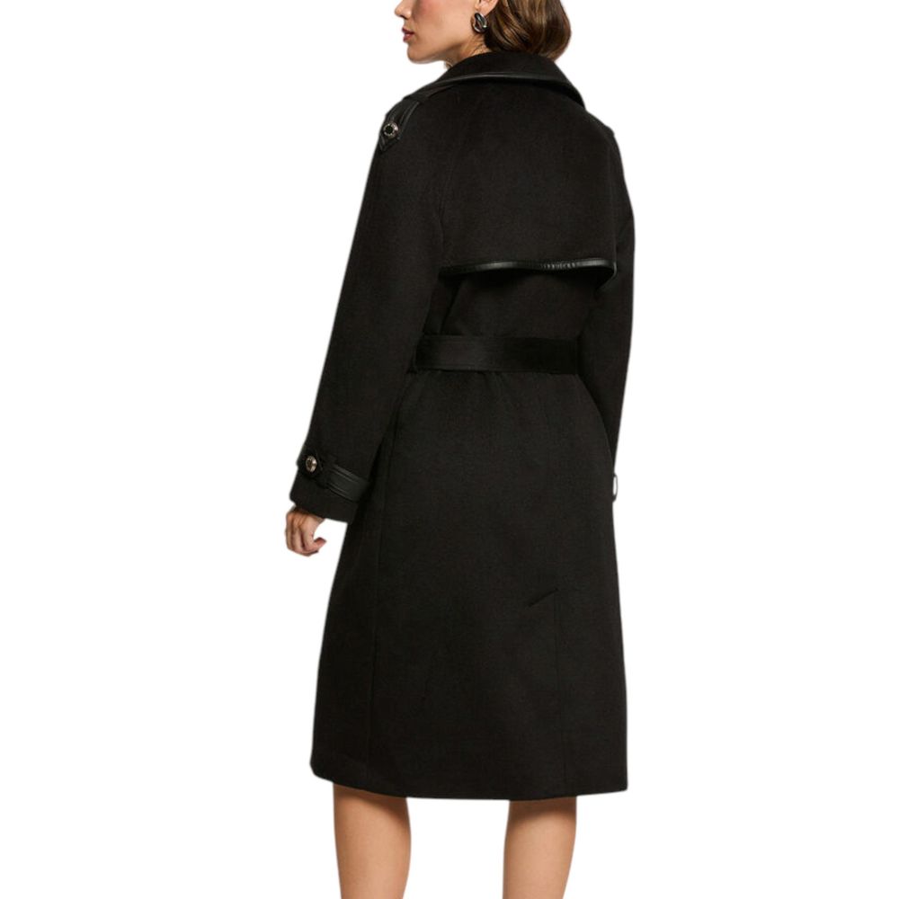 Morgan De Toi Black Polyester Coat - Elegant & Comfortable