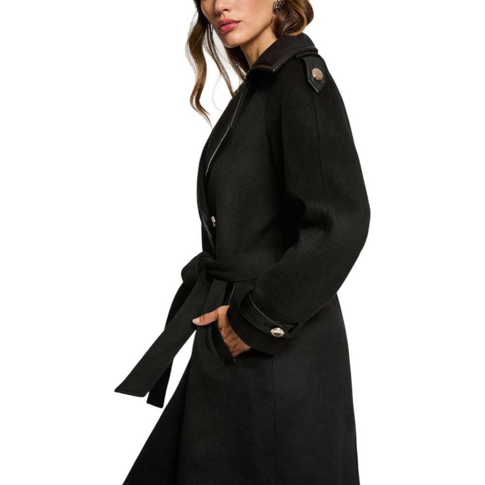 Morgan De Toi Black Polyester Coat - Elegant & Comfortable