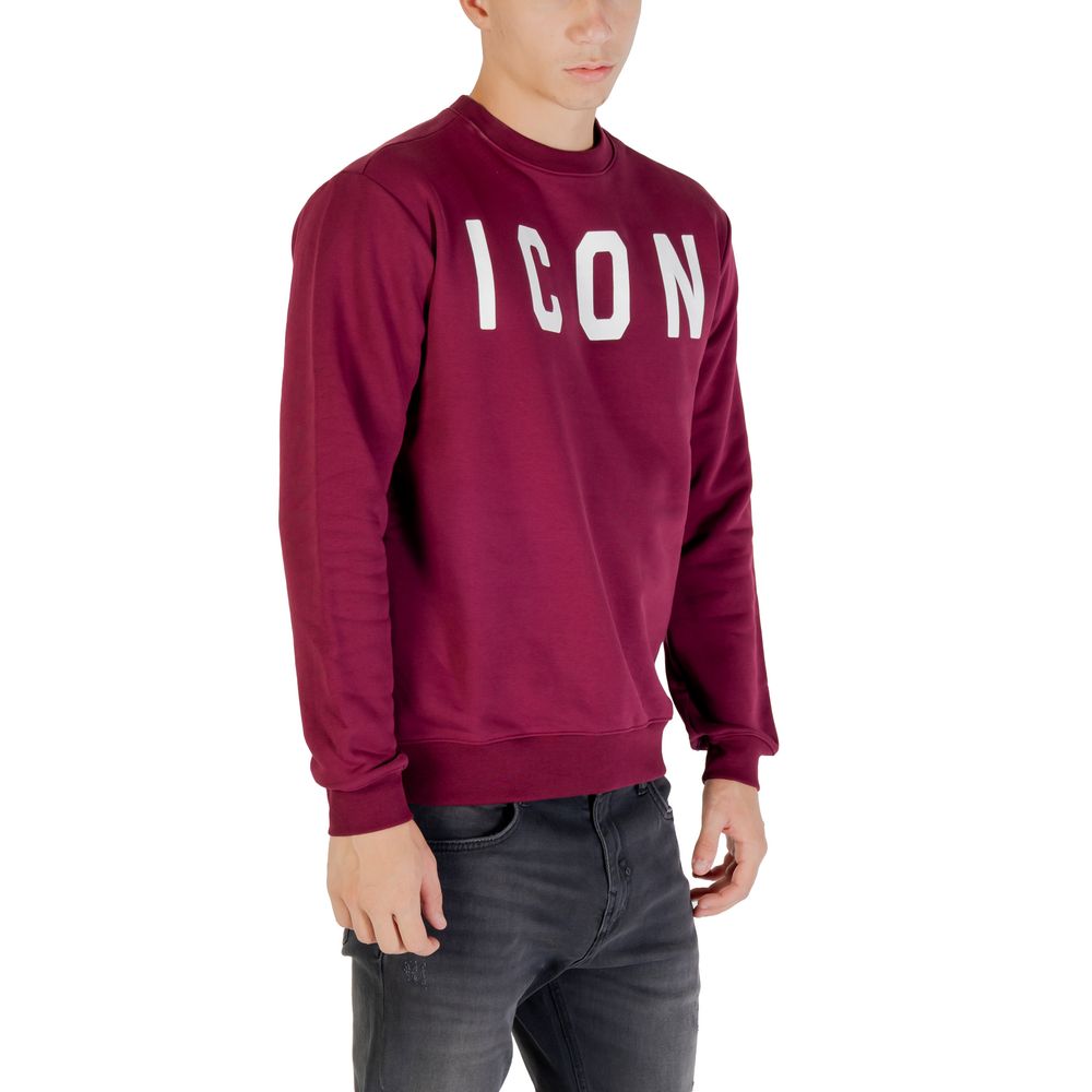 Icon Bordeaux Cotton Sweatshirt for Men