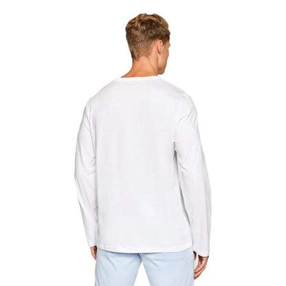 T-shirt à manches longues en coton blanc Ralph Lauren