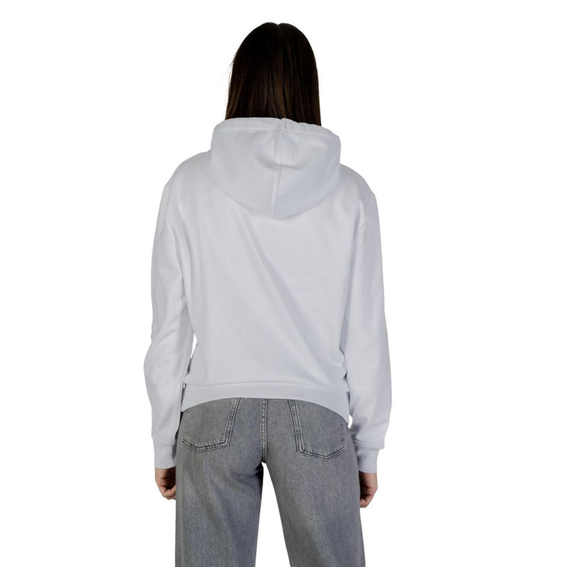Calvin Klein Jeans Women's White Cotton Hoodie - Modern & Stylish