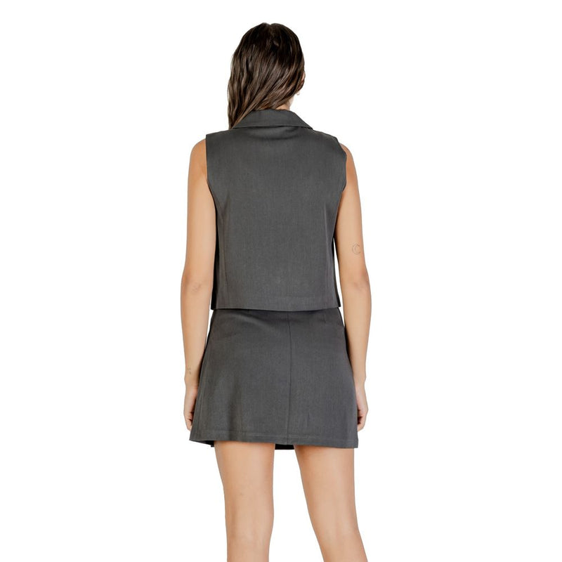 Only Gray Recycled Polyester Waistcoat for Women - ONLSULAJMA LIFE
